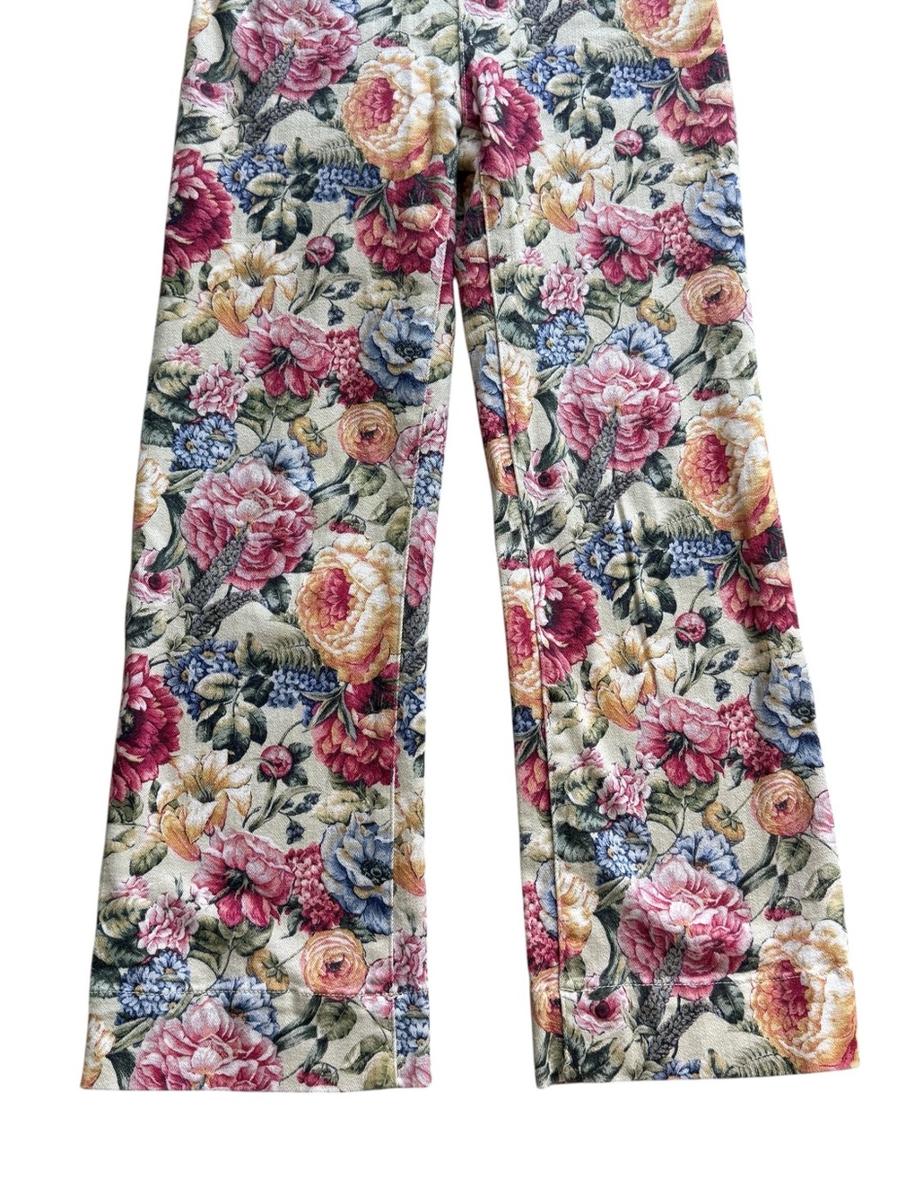 Show Me Your Mumu Jacksonville Floral Denim Belted Jumpsuit S Boho Dusty Meadows - Picture 6 of 15